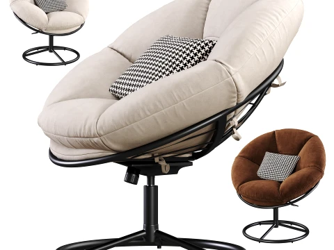 Multi-function Papasan Relaxation Chair 3D Model