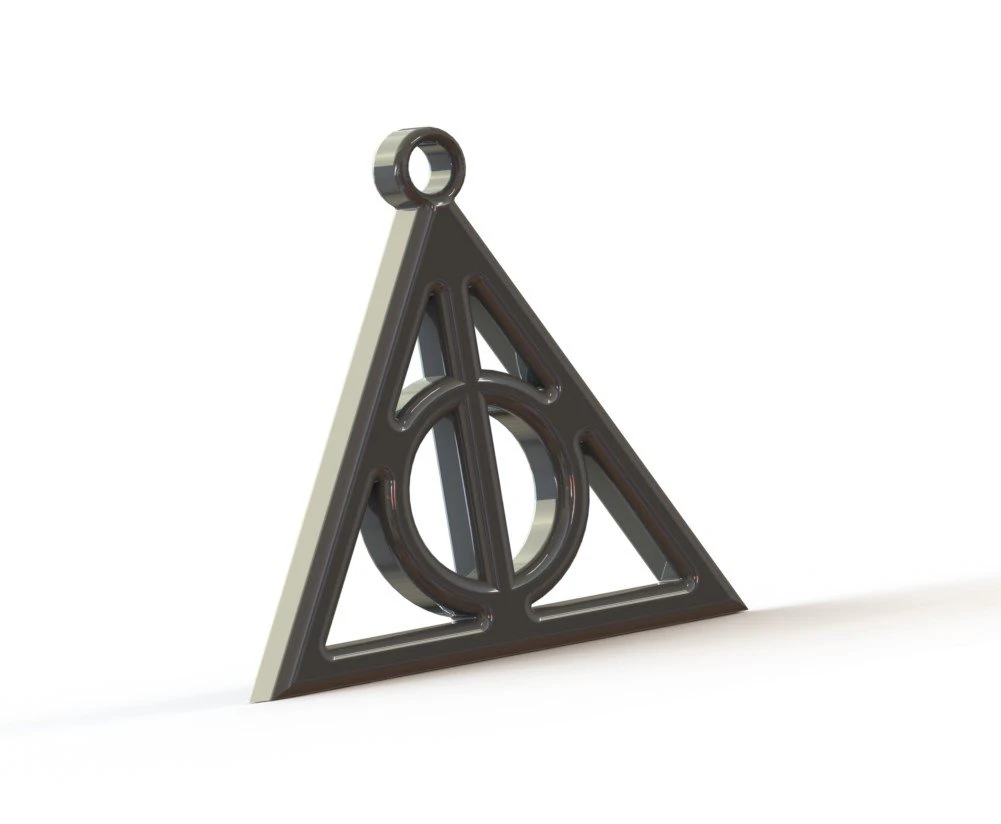 Deathly Hallows Keychain 3D Print Model .c4d .max .obj .3ds .fbx .stl .blend 
