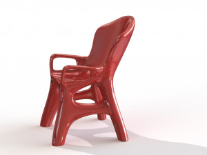 Organic Chair Red 3D Model
