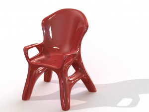 Organic Chair Red 3D Model