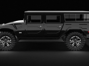 Hummer H1 SUV 3D 模型
