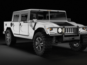 Hummer H1 Pickup 3D Model