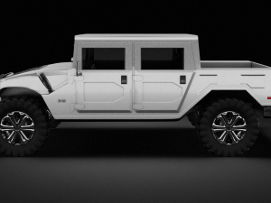 Hummer H1 Pickup Modelo 3D