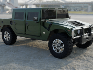 Hummer H1 Pickup Modelo 3D