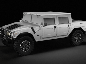 Hummer H1 Pickup Modelo 3D