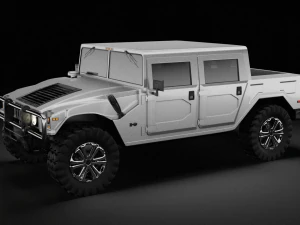 Hummer H1 Pickup 3D Model