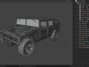 Hummer H1 HUMVEE Modèle 3D