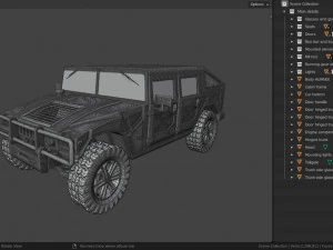 Hummer H1 HUMVEE 3D Model