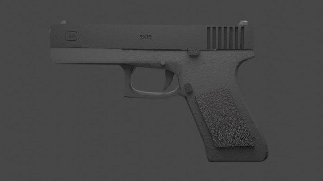 Glock 17 3Dモデル .c4d .max .obj .3ds .fbx .stl .blend 