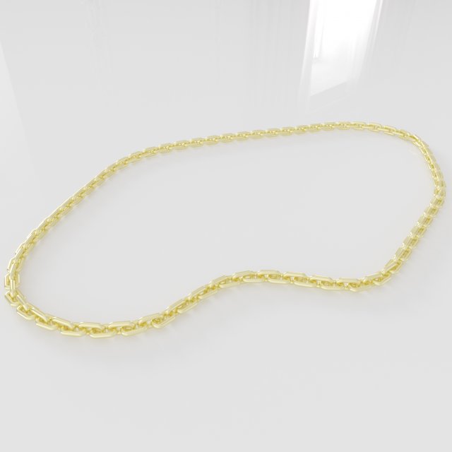 Gold chain for neck 3D 모델 .c4d .max .obj .3ds .fbx .stl .blend 
