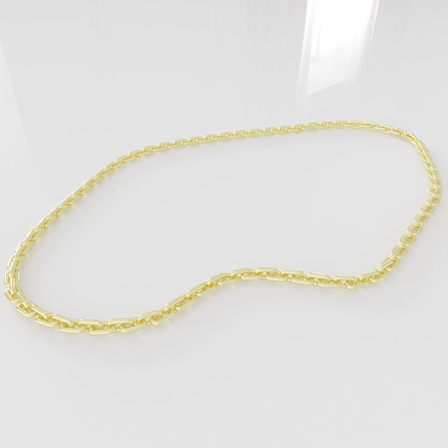 Gold chain for neck 3D Model .c4d .max .obj .3ds .fbx .stl .blend