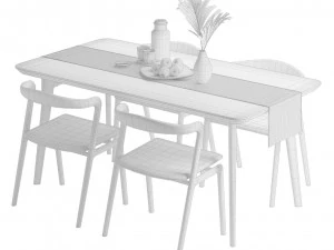 Otto Dining Table 3D Model