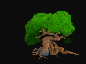 Stylized Lava Fantasy tree asset PBR low-poly game-ready 3D Model