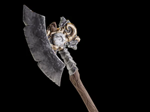 Viking battle ax game ready low poly 3D Model