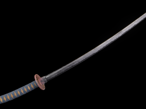 Stylized rusty katana with jeans handle PBR low-poly game ready Free low-poly 3D Model