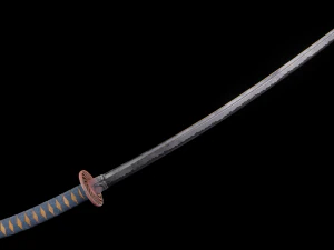 Stylized rusty katana with jeans handle PBR low-poly game ready Free low-poly 3D Model