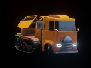 Stylized Truck PBR low-poly game-ready 3D Model