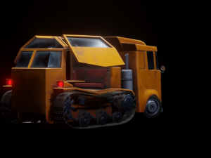 Stylized Truck PBR low-poly game-ready 3D Model