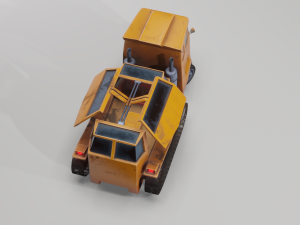 Stylized Truck PBR low-poly game-ready 3D Model