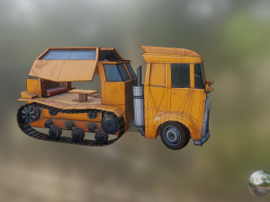 Stylized Truck PBR low-poly game-ready 3D Model