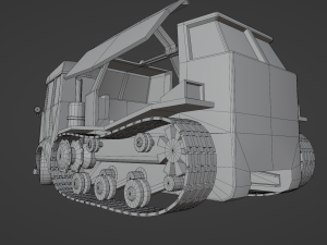 Stylized Truck PBR low-poly game-ready 3D Model
