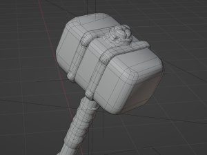 Stylized Hammer Low poly game ready Modèle 3D
