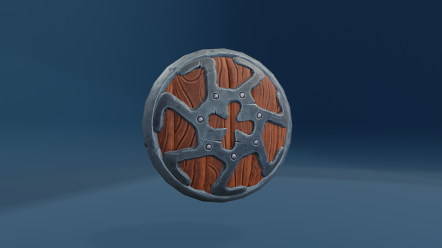 Stylized Shield low poly game ready Zbrush Blender Substance painter 3D 모델 .c4d .max .obj .3ds .fbx .stl .blend 