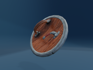 Stylized Shield low poly game ready Zbrush Blender Substance painter 3D 모델