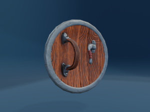 Stylized Shield low poly game ready Zbrush Blender Substance painter 3D 모델