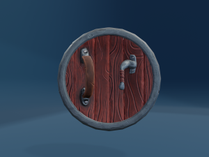 Stylized Shield low poly game ready Zbrush Blender Substance painter 3D 모델