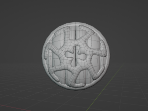 Stylized Shield low poly game ready Zbrush Blender Substance painter 3D 모델