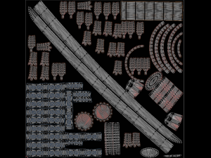 Stylized Katana Asset with five skins low poly game ready 3D Model