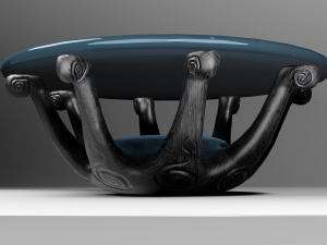 Coffee table collection low poly 3D Model