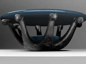 Coffee table collection low poly 3D Model