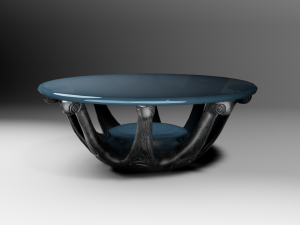 Coffee table collection low poly 3D Model