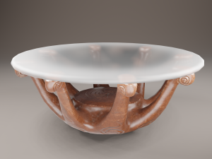 Coffee table collection low poly 3D Model