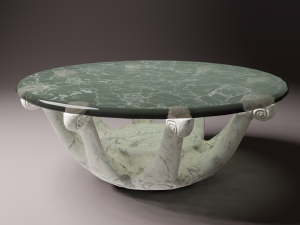 Coffee table collection low poly 3D Model