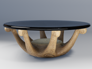 Coffee table collection low poly 3D Model