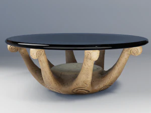 Coffee table collection low poly 3D Model