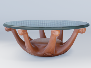 Coffee table collection low poly 3D Model
