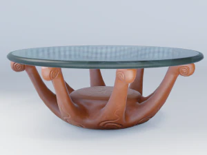 Coffee table collection low poly 3D Model