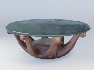 Coffee table collection low poly 3D Model