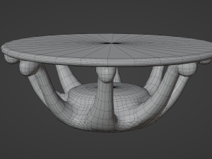 Coffee table collection low poly 3D Model