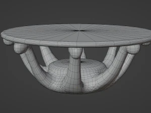 Coffee table collection low poly 3D Model