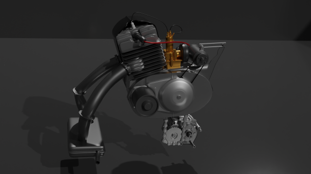 IZH-15 engine 3D Model .c4d .max .obj .3ds .fbx .stl .blend 