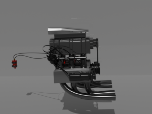 Engine from Porshe 911 Dragster 3D 模型