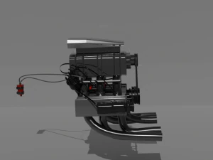 Porsche 911 Dragster'ın motoru 3D Model