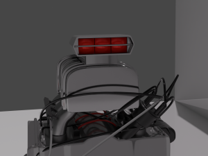 Engine from Porshe 911 Dragster 3D Model
