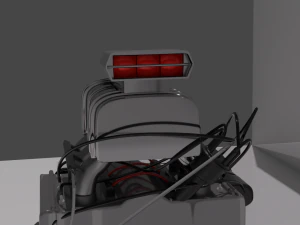 Engine from Porshe 911 Dragster 3D Model