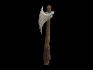 Axe Meele PBR low-poly game ready 3D Model